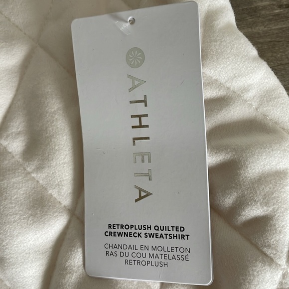 NWT ATHLETA Retroplush Quilted Sweatshirt - Picture 2 of 3